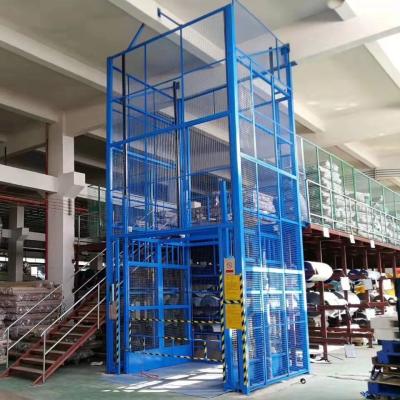 China 3m-9m Cage Lift Hydraulisch Volledig in kooien verticale vrachtlift magazijn vrachtlift Te koop