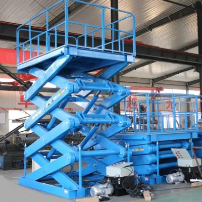 China Hyd Stationary Scissor Lift Platform 1000KG Hydraulic Double Scissor Lift Table for sale