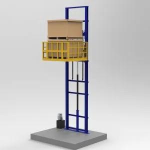 China 1000kg Load Hydraulic Vertical Freight Lift 3m Goods Lift For Warehouse for sale