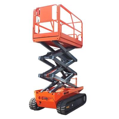 China 8m 10m 12m Crawler Scissor Lift Self Propelled Movable Hydraulic Lift for sale