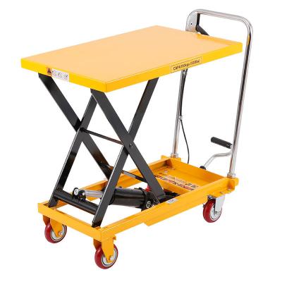 China Industrial Warehouse Scissor Lift Trolly 1000kgs Scissor Trolley Lift for sale