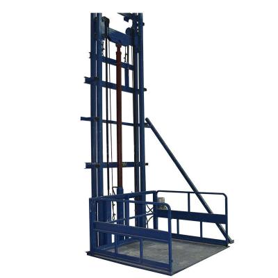 China Home Use 6m Two Post Cargo Lift 1000KGs Small Goods Elevator 3KW for sale