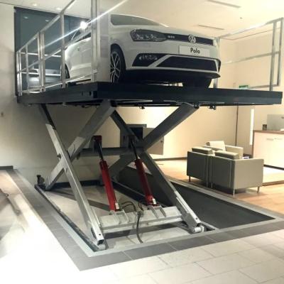 China 3500kgs Automotive Lift Table 3m Fixed Car Scissor Lift For Garage for sale