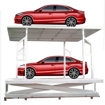 China Two Car Garage Scissor Lift Motorized Hydraulic Car Platform Lift for sale