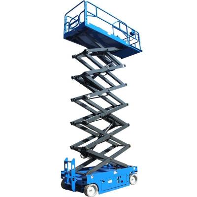 China Mini Mobile Scissor Lift 14m Self Propelled Elevating Work Platforms 230KG for sale