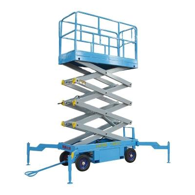 China Hydraulic 500kg Movable Scissor Lift 14m High Aerial Platform for sale