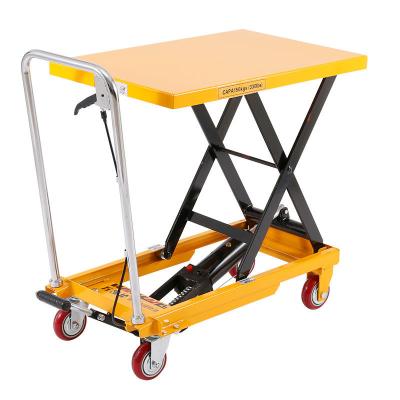 China 150KG elevadora de tijeras de la mesa del carrito de la mesa hidráulica del carrito de la mesa manual elevadora hidráulica de la mesa en venta