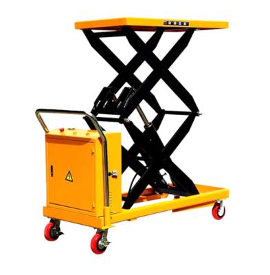 China Höhe 1m Schere-Trolley-Lifter 1000KG 1 Tonnen hydraulischer Tisch-Trolley zu verkaufen