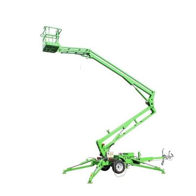 China Green 18m Tow Behind Articulating Lift Electric Pull Behind Articulating Lift for sale