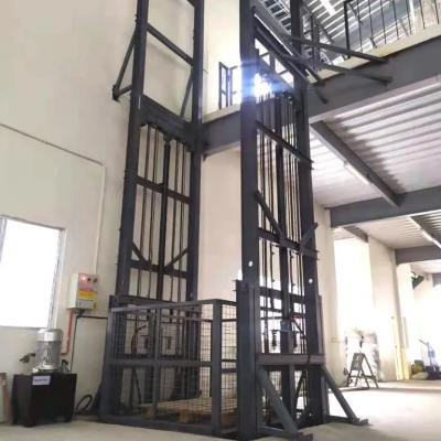 China 5m 5000kg Easy Lift Cargo Lift 5 Ton Mezzanine Goods Lift Blue for sale