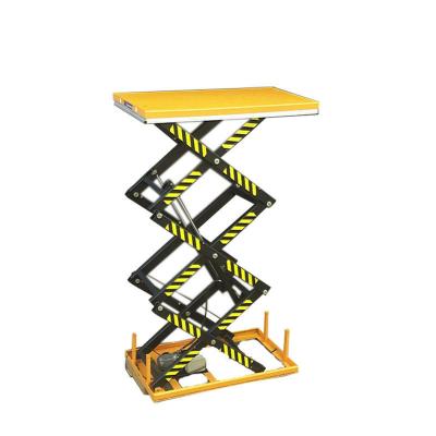 China Hydraulic Scissor Lift Table 1000kgs Load 4m Stationary Lift Table for sale