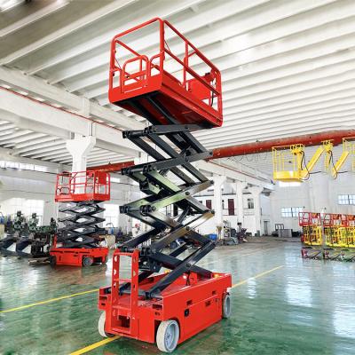 China Construction Site Self Propelled Lifts 230KGs Mobile Scissor Lift Platform for sale