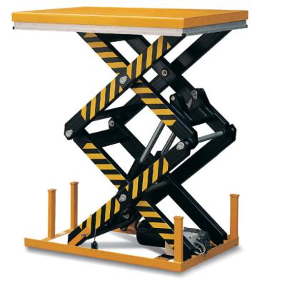 China Manual Fixed 1000kg 4m Hydraulic Scissor Lift Platform For Indoor Outdoor Use for sale