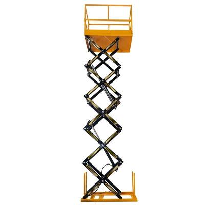 China 1T - 4T Fixed Electric Hydraulic Scissor Cargo Lift Table 1m - 4m Scissor Lift for sale