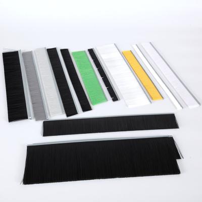 China Industrial door sweeps 20mm aluminum brush strip door brush strip horse hair door sweep brush for sale