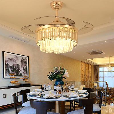 Chine 100% EXW Price Fan Lamp Import-Export Modern Ceiling Fan With Gold Color Living Room Bedroom Office Chandelier Ceiling Fan Lamps à vendre