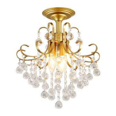 Chine Wholesale Price Home Decor Traditional Indoor Led Ceiling Light Dimmable Outdoor Mounted Crystal Ceiling Lamp à vendre