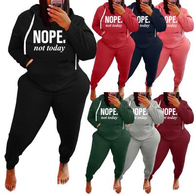 China Viable Wholesale Matching Sweater 2 Piece Hoodie Pants Sets Two Piece Women Plus Size Sets Long Sleeve Top Hoodie Sets For Women for sale