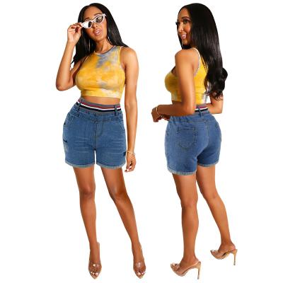 China Hot Selling Anti-wrinkle spring denim elastic new and summer shorts for women for sale