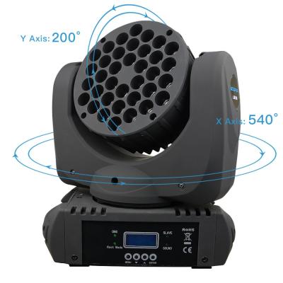 China For Party Wedding Disco Performance Bar Event Dance Cabezal Led Beam 36 x 3w Original Roller Coaster Lm108 Stage Led Light Moving Head Light for sale