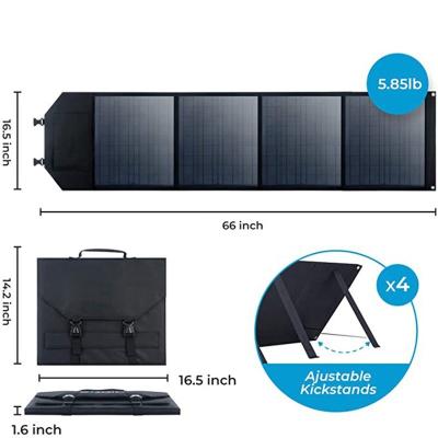 China Single Adjustable and 80W/18V Portable Crystal Silicon Solar Photovoltaic Panel Jump Starter with Hidden Brackets Outdoor Power Supplies for sale