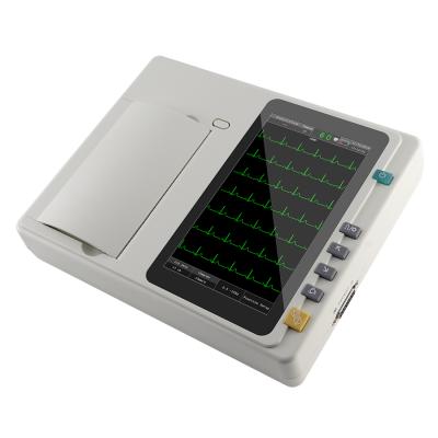 China Metal Electrocardiograph 6 Channels Touch Screen ECG Machine Electrocardiogram Machine for sale