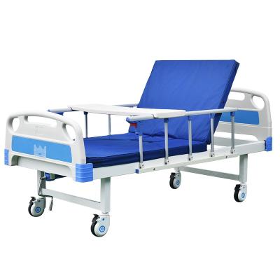 China Cheap Simple Real Medical Sickbed Bed Crank Hospital Clinic Bed Multifunctional Medical Bed for sale