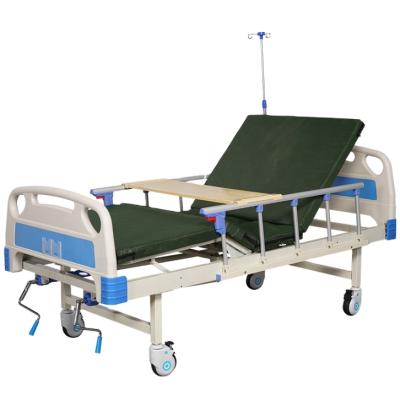 China Cheap Hospital Clinic Hospital Bed 2 Cranks Manual Hospital Bed for sale