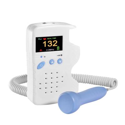 China Ultrasonic Infant Heart Rate Monitoring Portable Color Screen Fetal Doppler Heartbeat Rate Monitor Home for sale