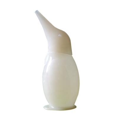 China New Resin Penguin Shaped White Silicone Material To Clean Baby Nasal Suction for sale