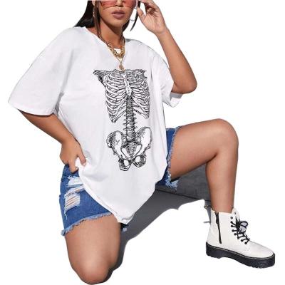 China Hot Selling Anti-Wrinkle Women's Oversized T-shirt Design Printed 100% Cotton Sleeve Cropped T-shirt for sale