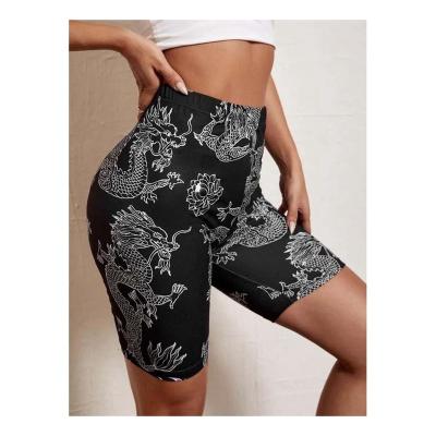 China 2022 Women's Breathable/Quick-Drying Shorts With Pattern Wholesale Yoga Fitness Biker Shorts For Women for sale