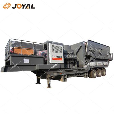 China road & widely used bridge construction JOYAL mobile cone crusher portable rock can crusher for sale for sale