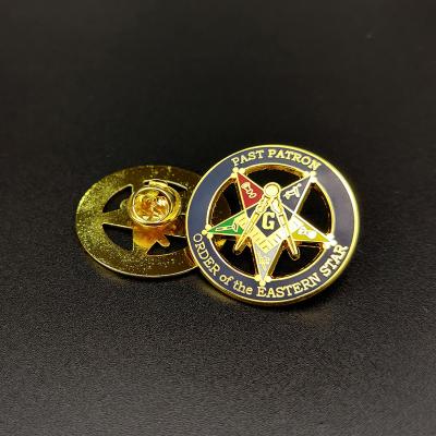 China Free Masons of Europe AFTER PATTERN ORDER OF ORIENTAL Brooch and Masonic Lapel Pin Badges Metal Craft STAR OES Freemasonry Pins for sale