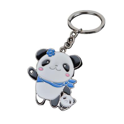 China Metal Customized Chinese Characteristic Panda Soft Enamel 3d Metal Key Chain for sale