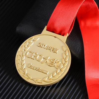 China Golf Gold Medal Europe Half Marathon Football Silver Bronze Metal Sports And Copper Double Sided Game Soccer Medal for sale