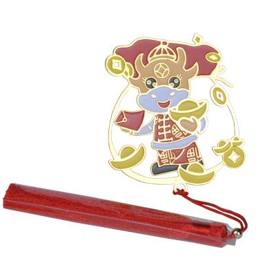 China Europe Hollow Gold Plated Cute Bookmark Custom Metal Bookmark With Charm Tassel for sale