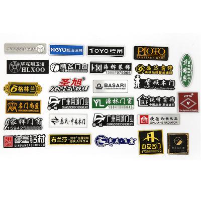 China Europe Manufacturer Signs Custom Metal High Gloss Aluminum Plate Concave Convex Nameplate Furniture Signs for sale