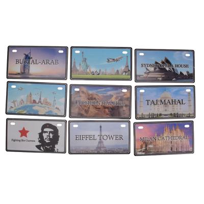 China Wholesale Custom Retro Europe Decoration Metal Plate Printing Tin Small Metal Sign Wall Decoration for sale