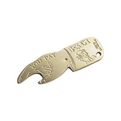 China Custom Metal Beer Opener logo made to order viable for sale