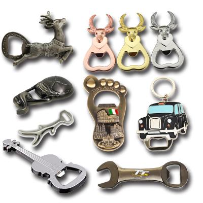 China Zhongya Enamel Factory Design Fashion Metal Free Custom Mountable Gold Silver Soft Logo Promotional Gift Beer Bottle Opener for sale