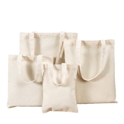 China Custom Reusable Handled Canvas Tote Bags Grocery Shopping Organic Cotton Eco - Friendly Bags for sale