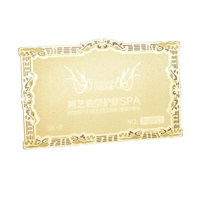 China 2021 Europe OEM Gold Plated Metallic Business Card Stainless Steel VIP Metal Card for sale