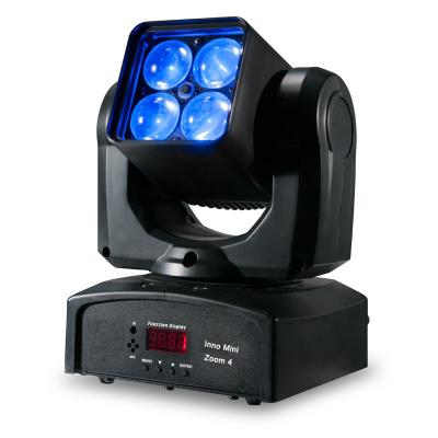 China KM-MH12018 Stage Led Zoom 4PCS*10W Wash RGBW 4in1 Moving Head DMX Light for sale