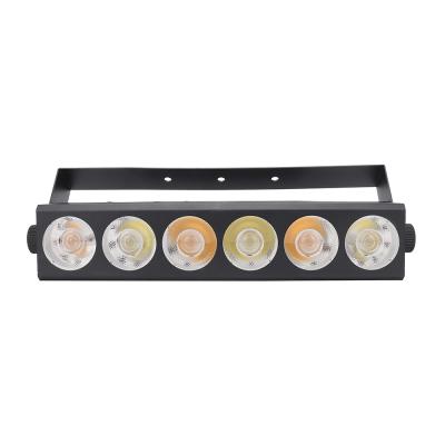 China Theme Park KM-SS11024 DJ Equipment 6 White Eyes Cob 2in1 Par Lights Warm And Cool White For Stage Disco Concert for sale