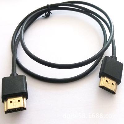 China High Speed HDMI Cable Assembly , 1 Meter Length Black Round Male To Male Audio Cable for sale