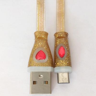 China Diamond lighting USB cable, for smart phone for sale