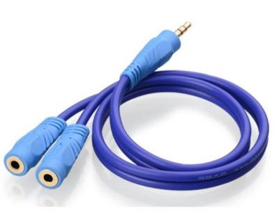 China 3.5mm Stereo Male to Female Aux Audio Cable for sale