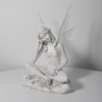 China Europe Best Price High Quality White Gray Angel Wings Memorial Ornaments For Universal for sale