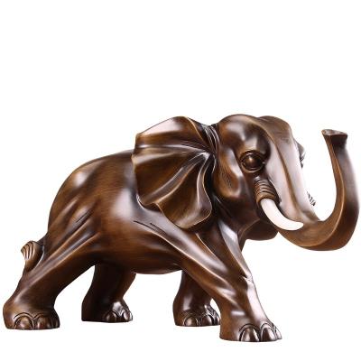 China Europe Factory Wholesale Resin Crafts Living Room Wine Cabinet TV Booth Ornaments Elephant Table Top For Home Room Decoration for sale